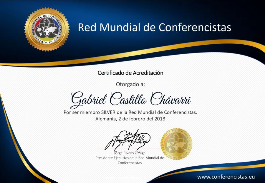 Certificado de Acreditación de Gabriel Castillo